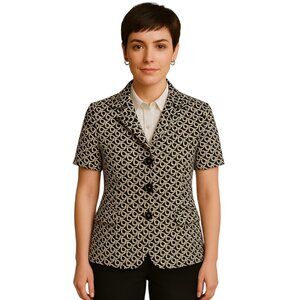 Short Sleeve Blazer The Limited Jacket Coat 3 Button Women's Medium WOMAN'S